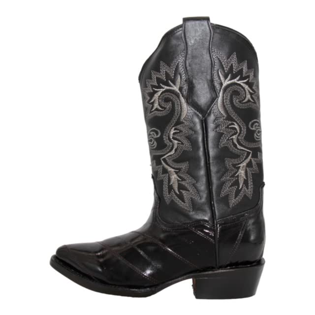 Men's Genuine EEL Skin J Toe Leather Cowboy Boots3