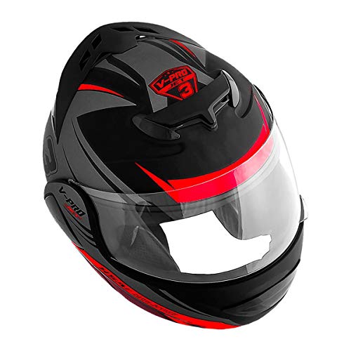 Pro Tork Capacete V-Pro Jet 3 Fosco 62 Preto/Vermelho