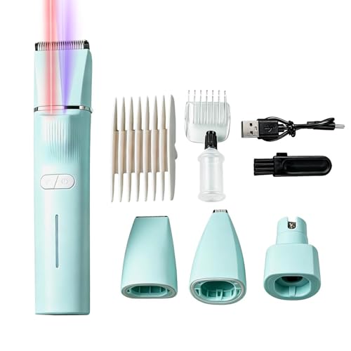Cortapelo Perros - 4 en 1 Eléctrico Recargable de Bajo Ruido - Afeitadora para Gatos de Uñas - Para Cara Patas Orejas Grupa Hogar Salón De Belleza Veterinaria Baño Perrera