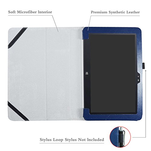 Insignia 11.6 NS-P11W7100 / NS-P11A8100 Case,Mama Mouth PU Leather Folio Stand Cover for 11.6" Insignia 11.6 NS-P11W7100 / NS-P11A8100 11.6 Inch Windows 10 Tablet PC,Dark Blue