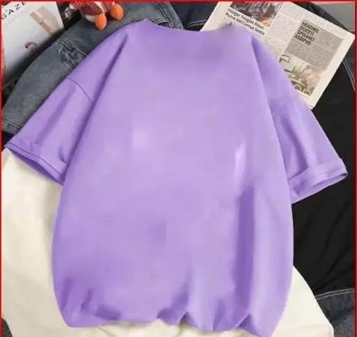 Image of Urbane Fabulous Women's Oversized T-Shirt - Long Sleeve, Cotton Blend, Printed Casual Top, Comfortable Trendy Fit for Everyday