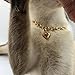 Fryzzolum Cats Wedding Collar Heart Charm Pet Photo Props for Birthday and Occasion Dog Pendant