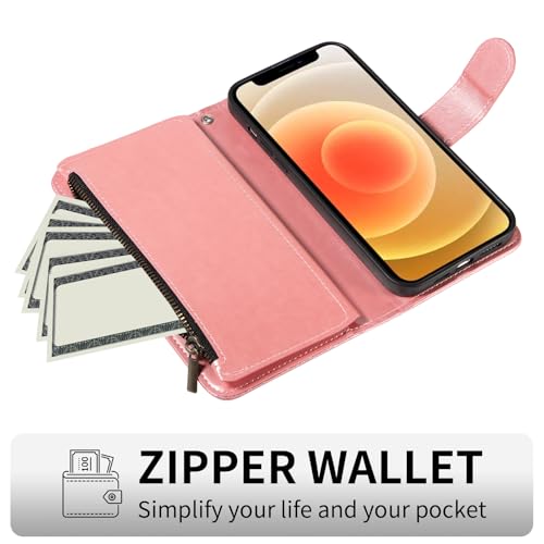 Coque iPhone 12 Mini fleur avec porte-carte pour des sorties légères - 4