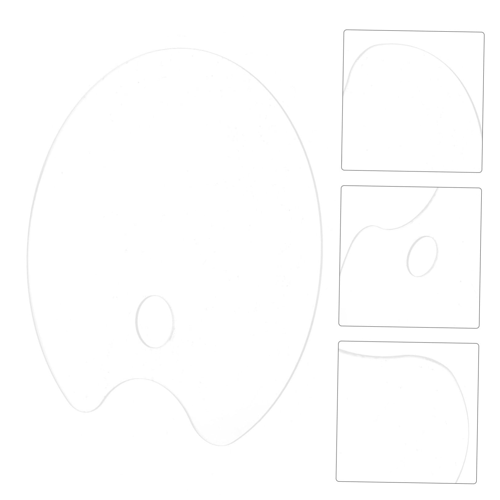 DOITOOL 1Pc Acrylic Color Mixing Tray Handheld Watercolor Pigment Palette for Artists Design Durable and Easy to Clean for Painting Crafts and Art Projects