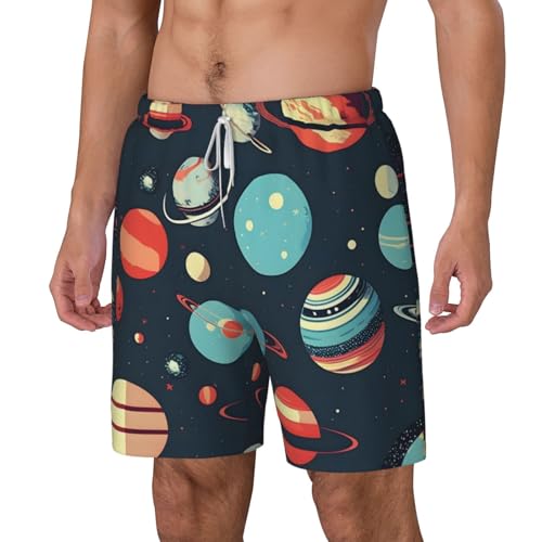 Short de bain pour homme imprimé espace idéal pour la plage - 2