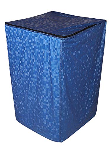 Kuber Industries 3D Design PVC Top Load Fully Automatic Washing Machine Cover with Back Hole (Blue)-CTKTC14541