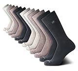 Calvin Klein Mens Crew Socks - 12 Pack Cushioned Breathable Athletic Performance Crew Socks for Men for Sports & Running, Size 7-12, Blue Beige Assorted