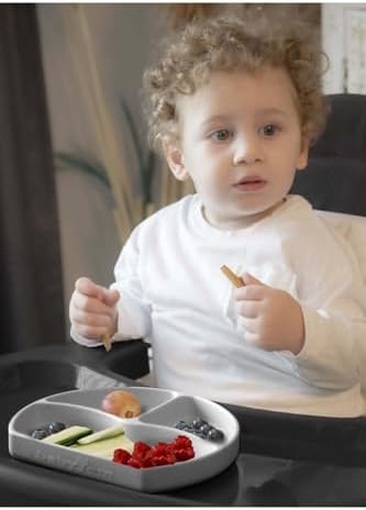 BABYJEM SİLİKON TABAK GRİ - Görsel 5