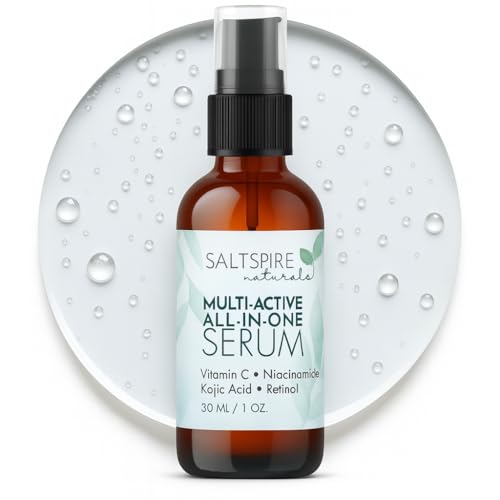 Image of Multi-Active All-in-One Serum - Vitamin C, Niacinamide, Kojic Acid & Retinol Complex | Brightens, Smooths & Firms Skin | Anti-Aging, Anti-Pigmentation & Hydrating Formula | 30 mL / 1 oz