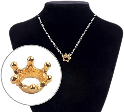 NA 90 Pcs DIY Alloy Crown Crown Pendant Crown Charm Beads, for DIY Necklace and Bracelet Making