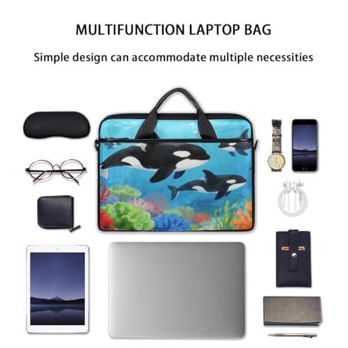Bolso para laptop con diseño de ballena, 14-15 pulgadas miniatura 6