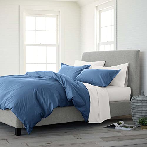 Etdiffe Blue Comforter Set Twin/Twin Xl Size, 2Pc Aesthetic Modern Bedding Set - Soft & Lightweight All Season Extra Long Microfiber Down Alternative Bed Comforter With 1 Pillow Sham #TOP1