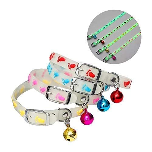 SR VISION Cat Kitten Reflective Adjustable Collar Safety Buckle with Bells Cat Radium Adjustable Collar with Bell for Puppy/Kitten (Color May Vary) (B09X4KMFYL) Amazon Price History, Amazon Price Tracker