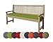 Produktbild chilly pilley Bankkissen Bankauflage Polsterauflage Reißverschluss mit Schlaufen Kissen für Gartenbank Gartenbankauflage für Gartenmöbel Sitzkissen & Rückenkissen Outdoor (140 x 50 x 5 cm, Grün)