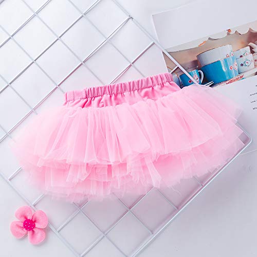 Image of Anbaby Baby Girls Soft Tutu Skirt Toddler Ruffled Pants Diaper Cover