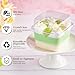 Kucoele 50 Pack 8 oz Plastic Dessert Cups with Lids and Sporks, Clear Square Cake Cups Dessert Containers for Pudding Parfait Fruit Yogurt and Shortcake