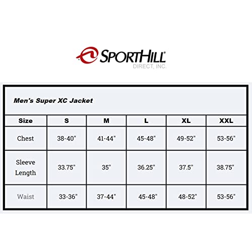 Sporthill Men's Xc Windproof Water-Resistant Active Running Skiing Track Jacket, Black, Medium #TOP5