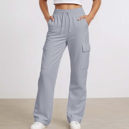 Sweatpants for Girls Baggy Wide Leg Sweat Pants Elastic Drawstring Athletic Joggers Trendy Straight Leg Trousers4