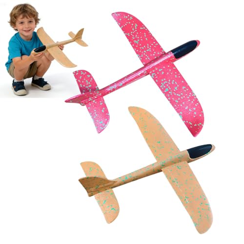 【Facili da Lanciare e Volo Stabile】 Il design aerodinamico semplice permette anche ai bambini più piccoli (dai 6 anni in su) di lanciarli con facilità e ottenere voli lunghi e soddisfacenti. L'ala fissa e il corpo leggero garantiscono una traiettoria di volo stabile, incoraggiando il gioco e lo sviluppo delle capacità motorie.
