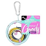 GOODY Kids Ouchless Elastics with Mini Pouch - 11 Count, Ice Cream Print - for All Hair Types - Hair Accessories for Women and Girls