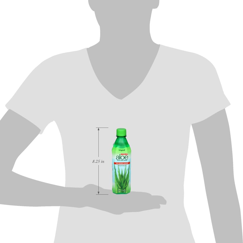 Amazon.com: Iberia Aloe Vera Drink with Pulp, No Sugar, Original,16.9 Fl Oz  (Pack of 8) : Grocery & Gourmet Food