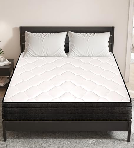 Queen 12-Inch Memory Foam Hybrid Mattress with Pocket Springs for Pressure Relief & Motion Isolation, CertiPUR-US
