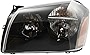Evan Fischer Headlight Assembly Compatible with 2005-2007 Dodge Magnum Halogen Black Interior Driver Side