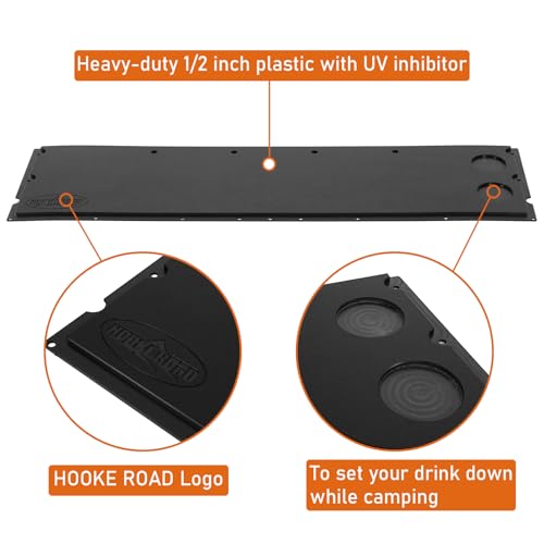 Image of Hooke Road Tacoma Tailgate Panel Flat Cover Protector for 2005-2023 Toyota Tacoma 2nd 3rd Gen, Tail Gate Pad Camping Table, Food-Safe Plastic Cutting Board