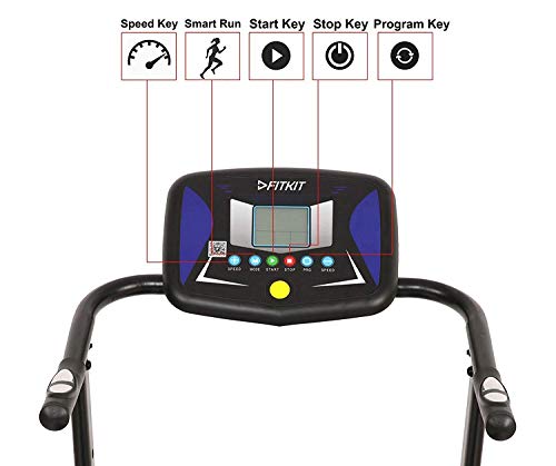 Image of Fitkit FTK065 (2HP Peak) Motorized Treadmill with Free Dietitian, Trainer Led Sessions, Doctor Consultation and Installation Services