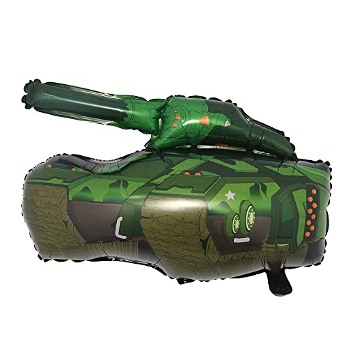 Tank Balloon Military Camouflage Tank Balloon Kids Baby Shower Birthday Party Decoration Aluminum Foil Tank Boys Inflated Toy Balloon (Tank Green) #TOP13