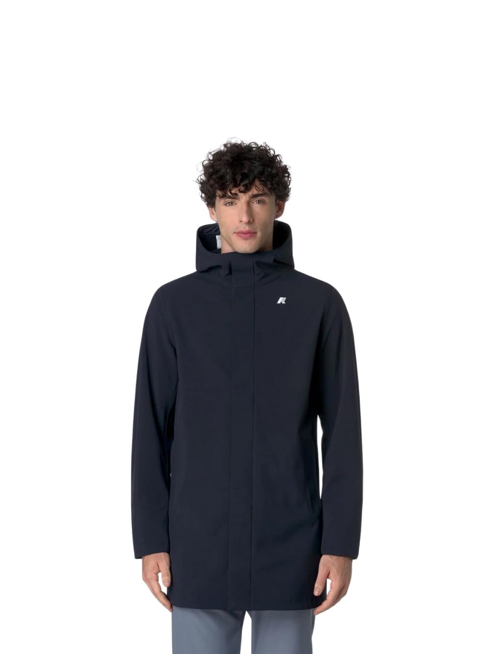 K-Way Giubbotto Lungo uomo, modello MARLYN BONDED realizzato in poliestere, dal Fit Regular, colore Blu