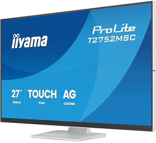 Iiyama ProLite T2752MSC-W1AG, 68.6 cm (27"), 1920 x 1080 Pixel, Full HD, LCD, 5 ms, Wei?