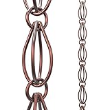 Double Oval Loop Rain Chain by Rain Chains Direct (8.5 Feet)