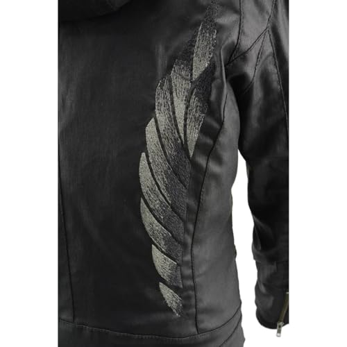 Milwaukee Leather Women's Textile Motorcycle Riders Jacket with Hoodie - Year Round Wear - X-Large - X-Large