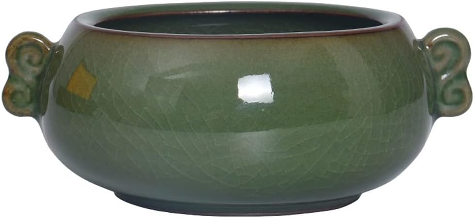 Incense Burner, Ceramic Incense Holder for Stick/Cone/Coil, Porcelain Glaze Censer Holder for Home Office Yoga Teahouse Temple Medelitation Incense Fountain