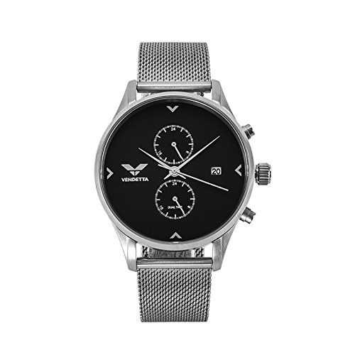 Vendetta Unisex Adult Analogue Classic Quartz Watch with Stainless Steel Strap VE1005