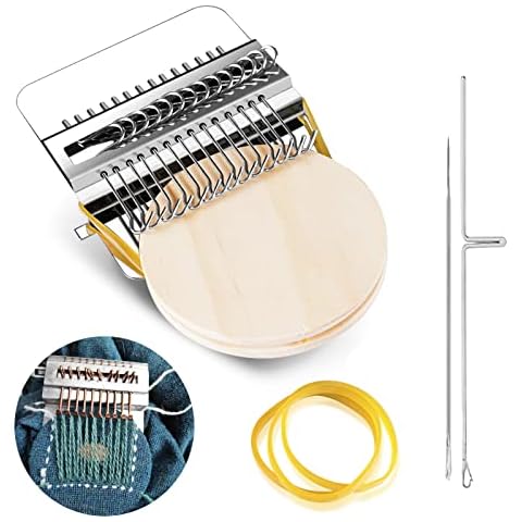 NEWHOMESTYLE Small Loom-Speedweve Type, Household Fun DIY Craft Wooden Weaving Loom Knitting Machine, Darning Weave Tool for Knitting and Repairing (14 Hook) Cover