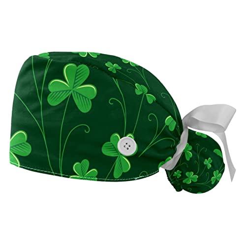 Chapeaux de travail trèfles verts JDEZ lot de 2 casquettes respirantes