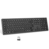 TASTEN MIT LEISEM ANSCHLAG: Die kreisförmigen konkaven Tasten sind auf Ihre Fingerkuppen zugeschnitten, für ein durchgehend angenehmes Tippgefühl. Darüber hinaus treten beim Tippen auf der Tastatur keine störenden lauten Geräusche auf, sodass Sie sich mehr auf die Arbeit konzentrieren können.