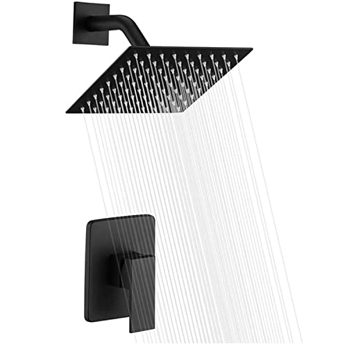 Kit de garniture de douche noir mat pour rénovation salle de bain