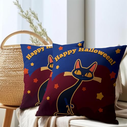 PAKAZA NbVJo[ HAPPY HALLOWEENI jjɂ nEB  G Mtg ze Xܗp ƒp  u ACe k J[jo CeA W 2Zbg 45×45cm ItBX w Jo[ z