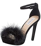 black pumps shoes  Steve Madden Damen Clutch Peeptoe Pumps, Schwarz (Black 001), 40 EU