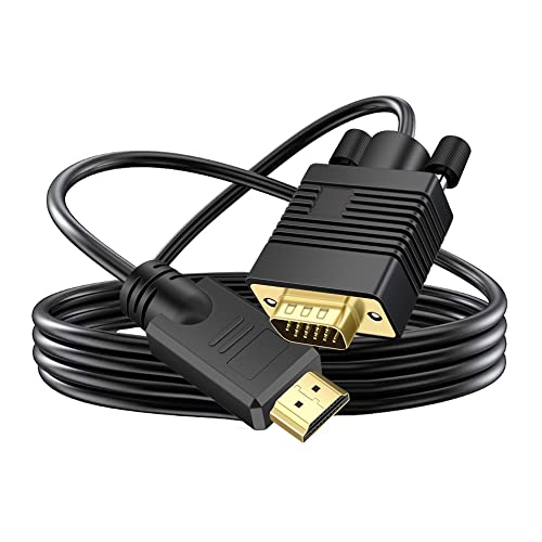 A-Technology Hdmi To Vga Cable 3Ft (1M) 1080P-Gold Plated-Active Video Adapter-Hdmi Digital To Vga Converter Cable-Support Notebook-Pc-Player Laptop-Tv-Projector-Monitor Etc #TOP1