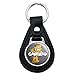 Black Leather Garfield with Logo Keychain