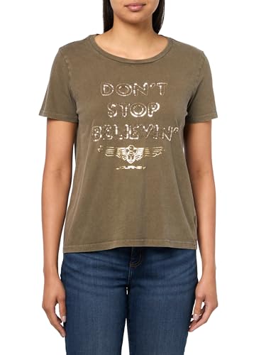 T-shirt classique Lucky Brand à sequins pour femme t-shirt noir imprimé