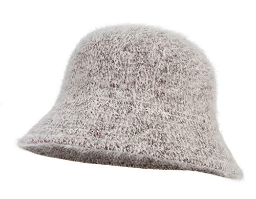 Chapeau d'hiver chaud pour femme marron Brcus style église et melon élégant
