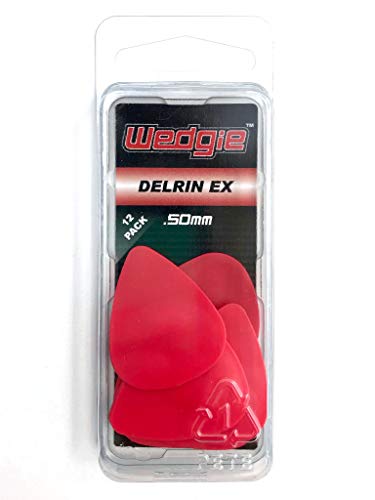 Wedgie Wdpp50 0.50Mm Wedgie Delrin Pick, 12 Pack, Red #TOP4