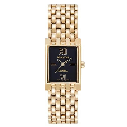 Montre vintage dorée Miykon de luxe avec mouvement quartz japonais