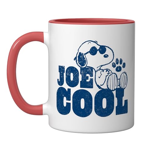 Taza de cerámica Snoopy Joe Cool rojo/blanco 11oz miniatura 1
