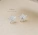 CZ Snowflake Stud Earrings for Women Girls S925 Sterling Silver Clear Cubic Zirconia Winter Flower Cartilage Traugs Post Pin Earring Hypoallergenic Pierced Ear Fashion Elegant Jewelry Christmas Gifts